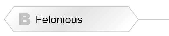 The Answer Is B -  Felonious